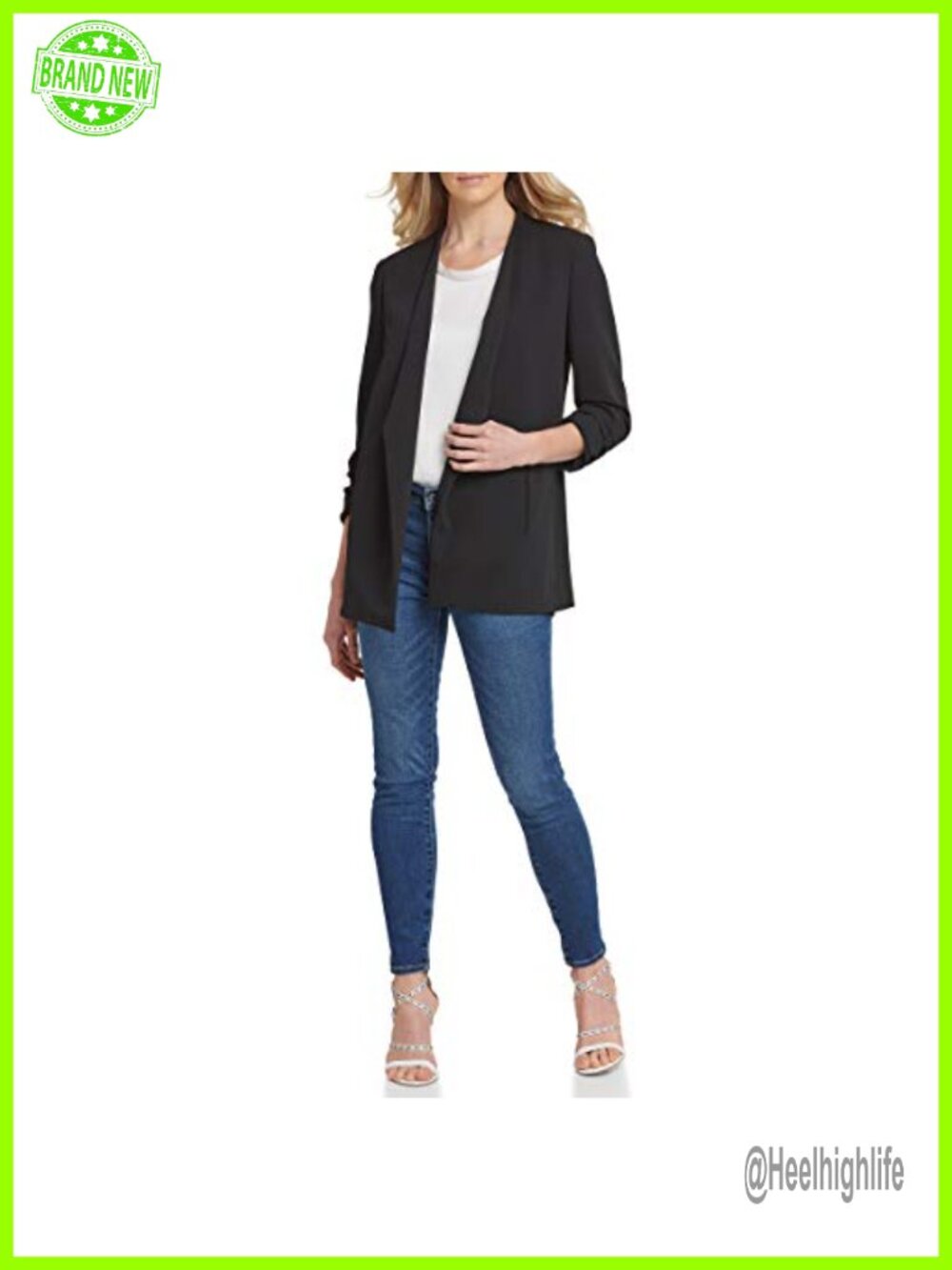 DKNY Women's Shawl Collar Long Sleeve Blazer Jacket Button Business Casual